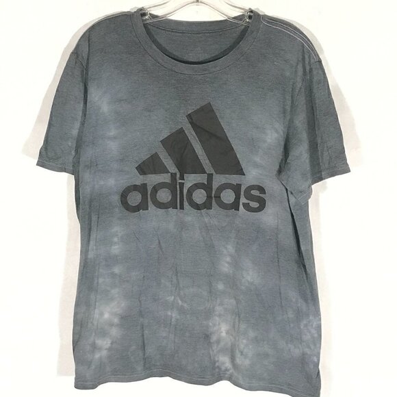 ADIDAS Mens Large Tye Dye Acid Wash Workout Short Sleeve T Shirt Tee - Picture 1 of 8